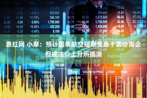 惠红网 小摩：预计国泰航空短期受惠于票价高企但被油价上升所抵消