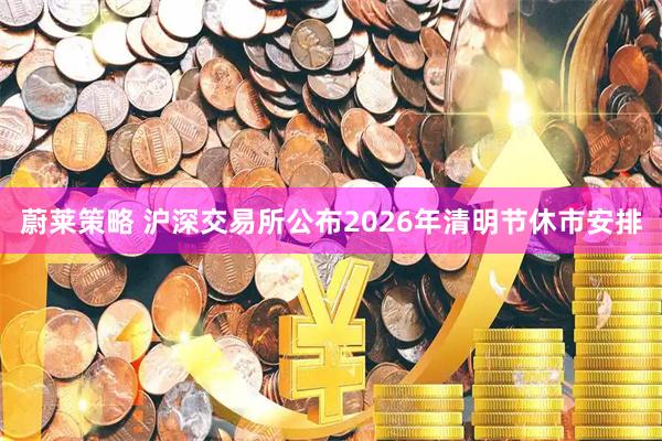 蔚莱策略 沪深交易所公布2026年清明节休市安排