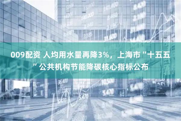 009配资 人均用水量再降3%，上海市“十五五”公共机构节能降碳核心指标公布